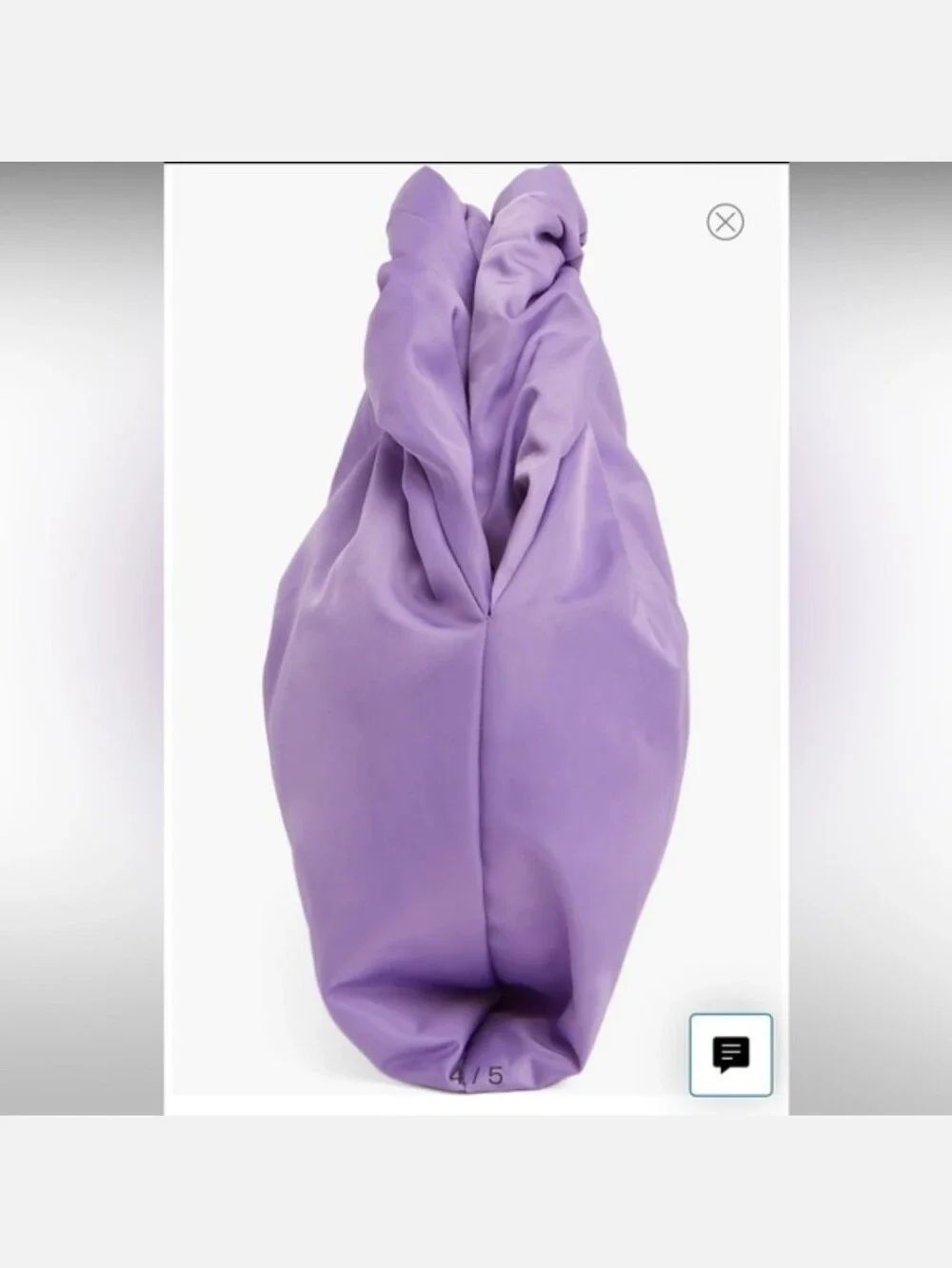 A.L.C. PALOMA TWISTED HANDLE SILKY SLOUCHY LILAC SATIN HOBO HAND BAG